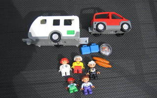 Duplo Lego matkailuvaunu  + auto. Tre