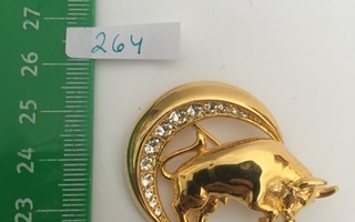 rintakoru nro 264 : kulta ja timantti koristelu härkä