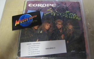 EUROPE - SUPERSTITIOUS 7'' KOKO BÄNDIN NIMMAREILLA