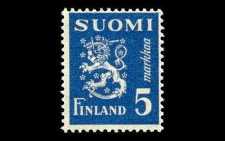 298 ** Leijona 5 mk sininen (1945)