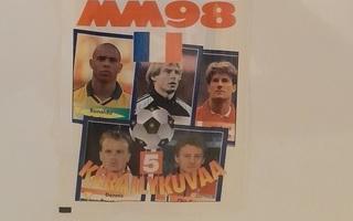 Avaamaton tarrapussi. MM98. World Cup France. FIFA. stickers