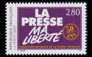 Ranska 3061 ** Lehdistöliitto 50v (1994)