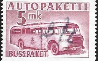 1952 AP 6 tummanpunainen 5 mk kynämitätöinti LaPe AP 6 b
