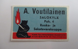 TT ETIKETTI - SALOKYLÄ A.VOUTILAINEN   T-0304