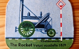 Rengas kahvikortti The Rocket Veturi