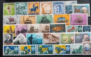 SAN MARINO n.1940-90 luku postimerkkejä **/* 31 kpl