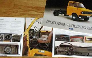 1980 Ford A-sarja kuorma-auto esite - suom -KUIN UUSI