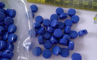 100 kpl akryylihelmi pyöreä sininen