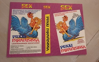 Pukki paratiisissa VHS kansipaperi / kansilehti