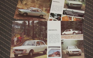 1974 Peugeot 504 esite -  KUIN UUSI - 12 sivua