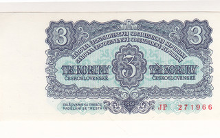 Tšekkoslovakia 3 Korun v.1961 UNC P-81