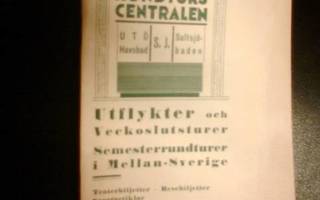 Matkaopas 1934 : RUNDTURS CENTRALEN ( Ruotsi ) Sis.pk:t