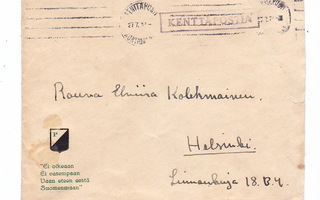 VANHA Kenttäposti Kuori  Kuvallinen 4. Div. 1944