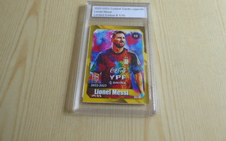 Lionel Messi 2022-2023 Custom Cards Legends ja kotelo