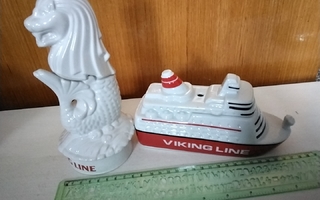 Viking Line keraamiset purkit/drinkkiastiat
