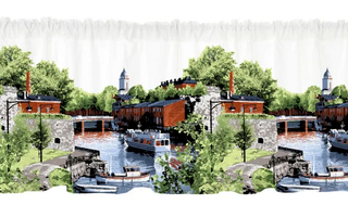 Vallila kappaverho 60x250cm, Suomenlinna, väri green, uusi