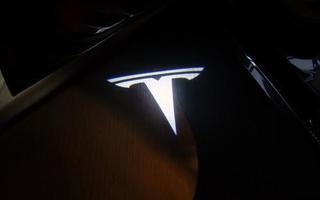 Tesla logolliset projektorivalot oviin ; 2kpl sarja