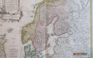 Pohjais- Euroopan kartta vuodelta 1762