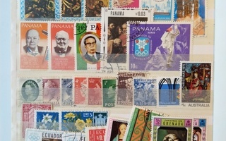 Indonesia, Panama, Australaia, Argentiina postimerkkejä erä