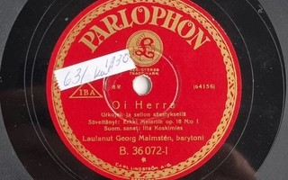 Savikiekko 1930 - Georg Malmsten - Parlophon 36072