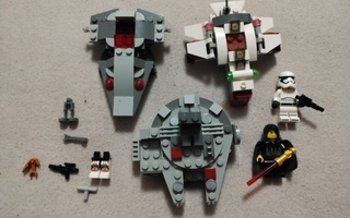 Lego star wars alusten osat, palpatine ja stormtrooper
