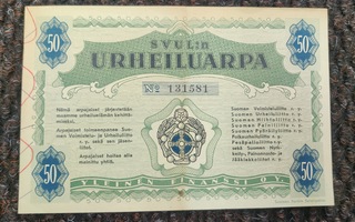 URHEILUARPA VUODELTA 1938