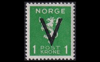 Norja 253 ** V-merkki 1 kr (1941)