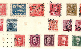 Vanhoja postimerkkejä Tsekkoslovakia
