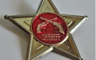 27 kpl:n paketti Sheriffin tähti rintamerkki 5,5cm läpimitta