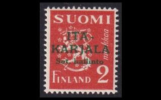 IK_10 ** Itä-Karjala 2mk vihreä lisäp (1941)