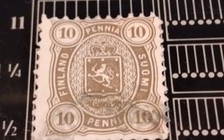 1875 10p ruskea, Senaatin painanta.