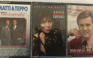 3 C-kasettia Jamppa, Anna Hanski, Matti & Teppo