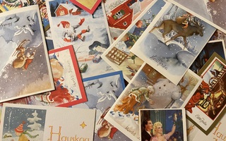 50 kpl 1940-luvun joulukortteja