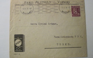 VANHA Firmakuori Ferd Alfthan Viipuri 1931 Kuvallinen