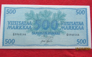 500  MARKKAA  1956  G - SARJA  TAITTAMATON.