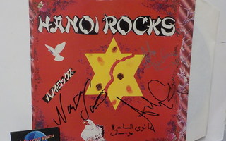 HANOI ROCKS ROCK & ROLL DIVORCE EX+/M- UK 85 LP 3 X NIMMARIT