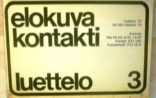 Toim. Hannu Eerikäinen : Elokuvakontakti luettelo 3  1974