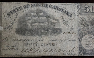 North Carolina 1866 50 Cents