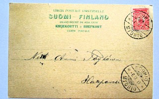 1911 Muonio Adolf Anttila kortti puukkokauppa-asia