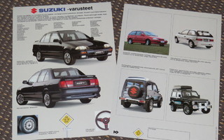 1990 Suzuki lisävarusteet esite - KUIN UUSI - suomalainen
