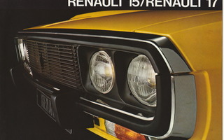 Renault 15 ja 17 alkuperäinen esite 1973
