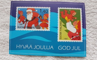 1987 Joulupostimerkit Postikortti
