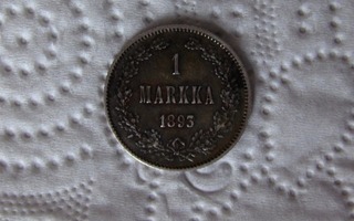 1 MARKKA 1893 ERITTÄIN HIENO KAPPALE