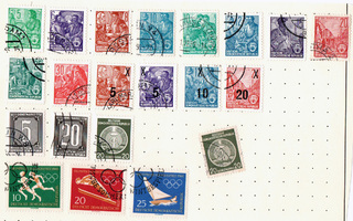 Vanhoja postimerkkejä DDR
