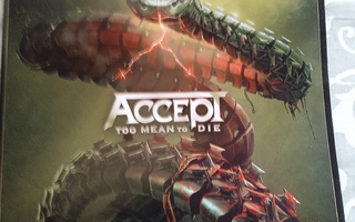 2 LP-LEVYÄ: ACCEPT : TOO MEAN TO DIE