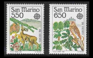 San Marino 1339-40 ** Europa luonnonsuojelu (1986)