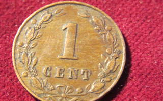 1 cent  1883 Alankomaat-Netherlands