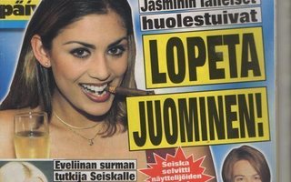 7-Päivää n:o 9 2002 Jasmin. Miss Suomi. Marita & Esa. Joan.
