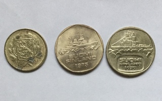 5 markkaa 1951 1975 1979