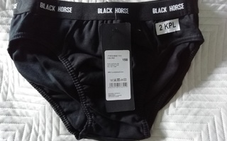 Uudet mustat Black Horse alushousut, koko 158